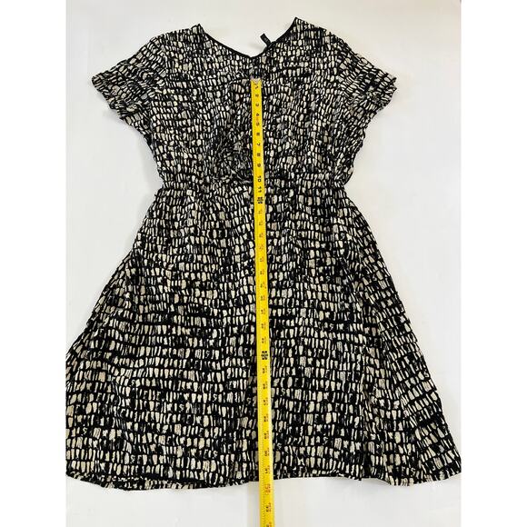 Eileen Fisher 100% Silk Mini Dress Womens 1X Black Boho Chic Artsy Miniamlist - Picture 6 of 15